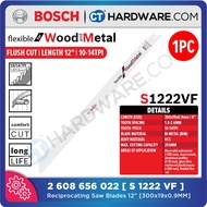 BOSCH S 1222 VF (2608656022) RECIPROCATING SAW BLADE FLEXIBLE FOR WOOD & METAL LENGTH 12” [300x19x0.