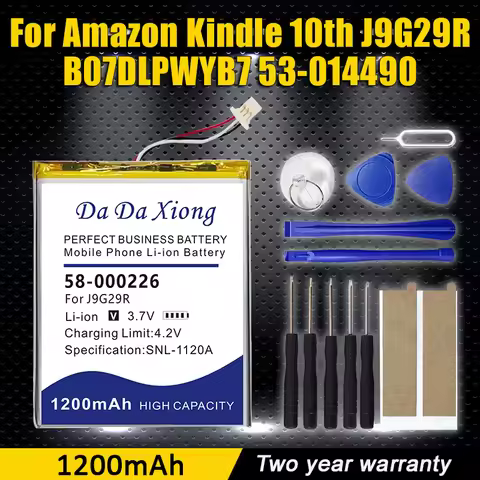 DaDaXiong 58-000226 Battery For Amazon Kindle 10th 53-014490 J9G29R B07DLPWYB7 Bateria + Tools