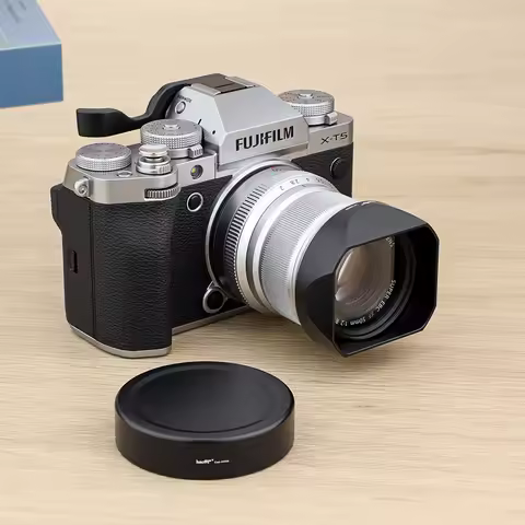 Haoge LH-X50N Bayonet Square Metal Lens Hood for Fujifilm Fuji Fujinon XF 50mm F2 R WR Lens with Met