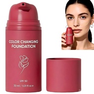Korean Color Changing Foundation, Automatically Adjusts Liquid Foundation,Deep Hydration & Refines P