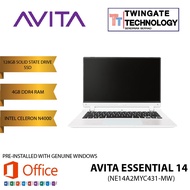 AVITA Essential 14 Intel Celeron N4000 Laptop (2Cx2T, Up to 2.6GHz, 4M)