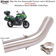Motorcycle Exhaust Pipe Escape Modified 51mm interface Slip On For Kawasaki Versys 1000 KLZ1000 2019 2020 Middle Link Pi