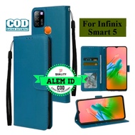 Case Leather Flip Cover INFINIX SMART 5 - SMART 8 SMART 7 SMART 9 Wallet Case Kulit - Casing Dompet 