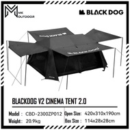 BLACKDOG V2 Khemah Tent 2.0 Big Space Cinema Tent Outdoor Camping Khemah 1 Bedroom 1 Living Room Thi