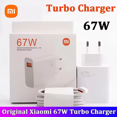 Xiaomi Original 67W USB Super Fast Charger Power Adapter 6A Type-C Cable Quick Charge Applicable to