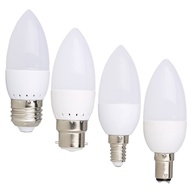 3W LED Bulb Chandelier Candle Light E12 E26 E27 E14 B22 Lamp 2835SMD AC 85-265V White