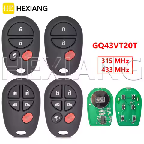 HE Car Remote Key GQ43VT20T For Toyota Sienna Highlander Avalon Camry Sequoia Solara Tacoma Tundra 3