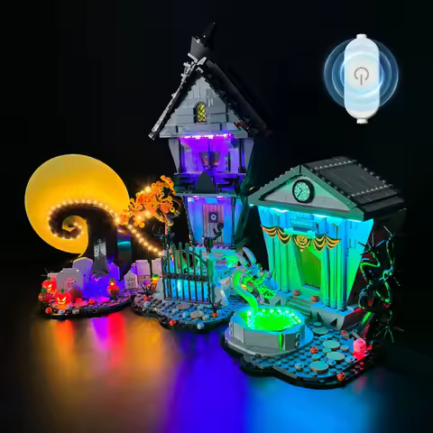 LYBMTWF LED Lighting Kit Compatible with Lego 21351 Nightmare Before Christmas Building (NOT Include