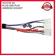 TOYOTA 3H PLUG AND PLAY ANDROID SOCKET CABLE LHL-8#