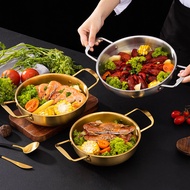 AT-🎇Stainless Steel Pot Hot Pot Korean Seafood Hot Pot Binaural Golden Ramen Pot Soup Pot Instant Noodle Pot Troops Smal