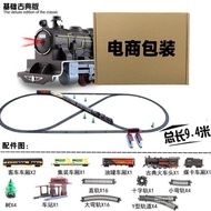 Toy Train Length.Mizhen Train Track Set Electric Model Motor Car with Sound and Light Old Steam Engine