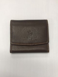 Santa Barbara Polo & Racquet Club 棕色皮革錢零錢包