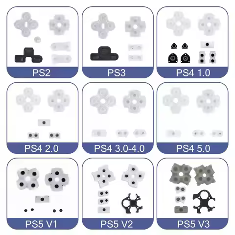 1Set For PS4 JDM-001/010 JDS-030/040/050/055 Silicone Conductive Rubber Button D Pad For PS5 PS4 Pro