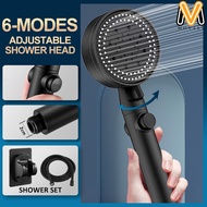 Movall 3in1 Portable Shower Head Set 6-speed High Pressure Bathroom Shower Head with Stainless Hose