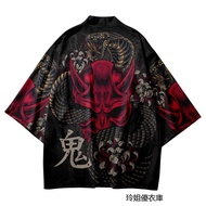 ((Hot Sale In Taiwan) Japanese Festival Jacket Style Kimono Haori Cardigan Ukiyo-E Harajuku Ghost Fa