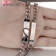 XINSU38 Chain Lovers Couples Bangle Stainless Steel Titanium Bracelets
