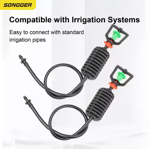 Inverted Micro Sprinkler Nozzle Set 360 Rotating Misting Spray Irrigation Sprayer Cooling Dust Garde