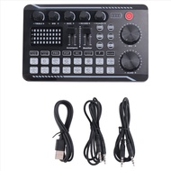 F998 Sound Card Microphone Sound Audio Interface Mixer Sound Card Mixing Console Amplifier for Phone