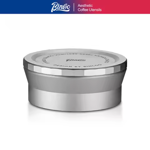 BINCOO Moka Pot Tamper and Coffee Ground Receiving Ring Set, Fit for 2-3 Cup Moka Pot