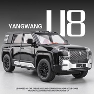 1:24 BYD LOOK UPAT U8 SUV Alloy Car Diecast Model Sound Light Children Toy Home Decoration Ornaments