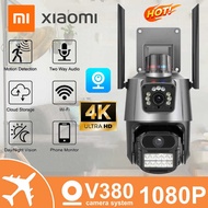 Ready stock V380 PRO Official Store Dual Lens CCTV IP66 waterproof HD 4K WiFi Security 8X Zoom Outdo