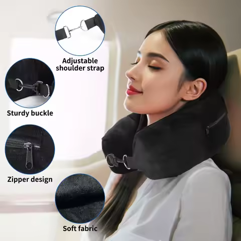 U-Shaped Travel Pillow, Refillable with Clothes And Daily Essentials, Essentials Car And Plane Trips