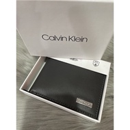 CK Calvin Klein Dark Grey Smooth Leather Bifold Wallet