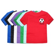 Tersedia: Baju T-Shirt Bola Sepak untuk Kanak-Kanak Lelaki dan Perempuan, 2 hingga 4, 6, 7, 8, 9, 10