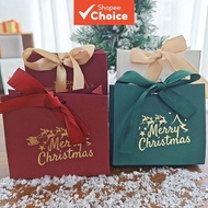 Festive Mini Gift Boxes Premium Cardstock Holiday Packaging with Santa Sleigh Design