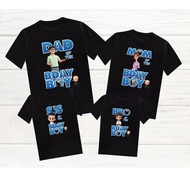Dad & Mom - Family Tee - Baby Boss Black Tshirt - Birthday Boy - Adult/Kids Size Available