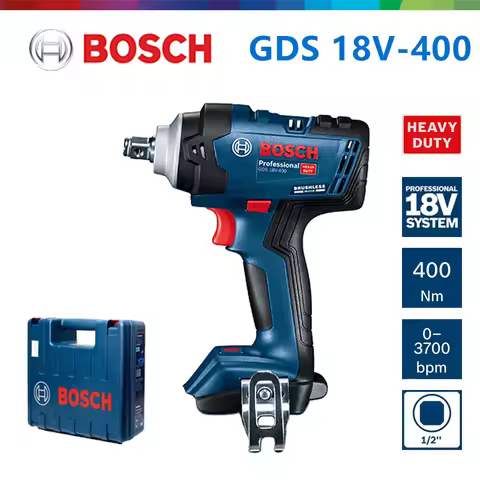 Bosch Cordless Impact Wrench GDS 18v-400 Brushless 400Nm Impact Driver Torque Wrench Bosch 18V Power