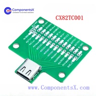 Double-sided reversible TYPE-C female test board USB 3.1 with PCB board 24P female connector with pin header