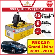 NGK Ignition Coil U5043 for Nissan Grand Livina (2007-2019) (Equals to 22448-CJ00A/22448-ED800) [Ama