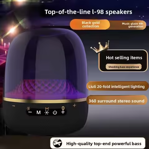 "Limited time special" luminous L98 top speaker 150W high-power household desktop glass Bluetooth au