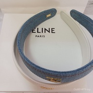 Denim Headband 25 Years High-Quality White New Style Fashion Arc de Triomphe Leather Headband All-Ma