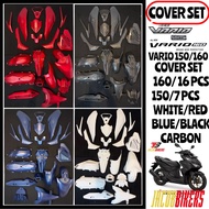 HONDA VARIO 125/150 VARIO 160 NEW ADD ON COVER SET FULL SET 16 PCS WHITE RED BLUE BLACK CARBON