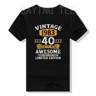 Vintage 1983 40 Year Old 40th Birthday Gifts for Men Women T-Shirt Mens Clothing Daddy Husband Birth