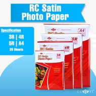 260gsm CUYI RC Satin Photo Paper with Back Print A4 - 5R - 4R - 3R Size (20 sheets / pack)