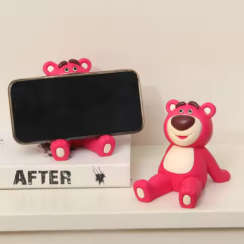 New Lotso Mobile Phone Holder Resin Cute Cartoon Kawaii Ornament Tablet Girl Gift Anime Accessories 