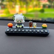 ✨Vitality New Arrival✨Luo Xiaohei Moving Car Phone Sign Car Temporary Parking Number Sign Car Aromat