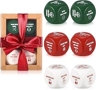 RoundFunny 6 Pcs Exchange Game Dice Game Christmas Party Games for Xmas White Elephant Gift Exchange