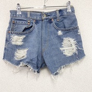 Levi's 506 半牛仔短褲/短褲，拉鍊門襟，靛藍色，尺寸 W36（古著）