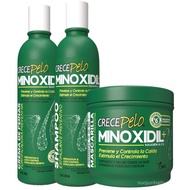MINOXIDIL PREVENTIVO SET with 2% Minoxidil Complete Set: Shampoo 12.5 oz Mask 16oz and Combing Creme