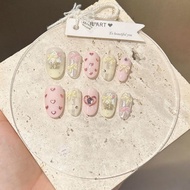 Cute Wearing Nails Handmade Nails Wearing Nails Long Wearing Nails Jelly Transparent Color