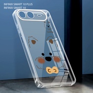 Softcase hp for Infinix Smart 10 plus Latest 2025 Clear Glossy Cat Phone Case - YM05