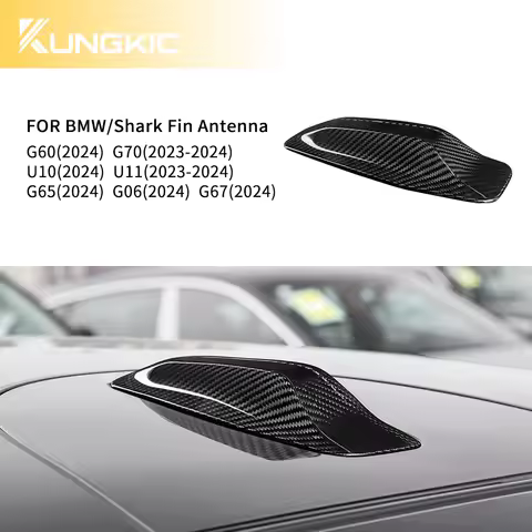 Car Real Carbon Fiber Antenna Shark Fin Aerials Panel Cover Stickers For BMW G60 U11 G06 G70 U10 G65