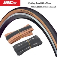 IRC road bike folding outer tires 700*23C, 700*25C/ 28C bicycle tires, puncture-resistant yellow edg