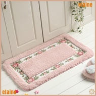 ELAINE 1 Pcs Flower Rug, Microfiber Non-Skid Pink Rug,  Pink Absorbent 16*24Inch Bathroom Rugs Bathr
