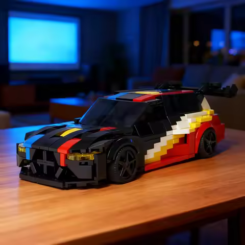 512pcs MOC City Champions BMW M3 Touring GT3 Model Building Blocks Construction Toys Christmas Gifts
