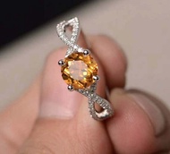 925銀 Imperial Topaz 7.5mm 戒指，禮物或生日戒指